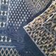Tapis bleu tissé à la main en pure laine