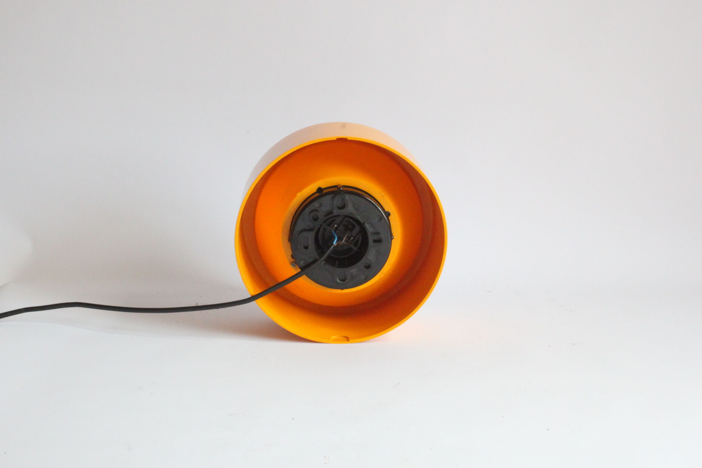 Applique murale en verre opalin vintage et en plastique oranje, années 1970