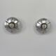 Pair of vintage wall lights, brushed aluminium, France, 1970.