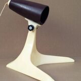 Cocotte vintage articulated desk lamp beige & brown plastic old design