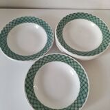 Set of 9 earthenware soup plates – Saint-Amand, decor no. 207 (1941)