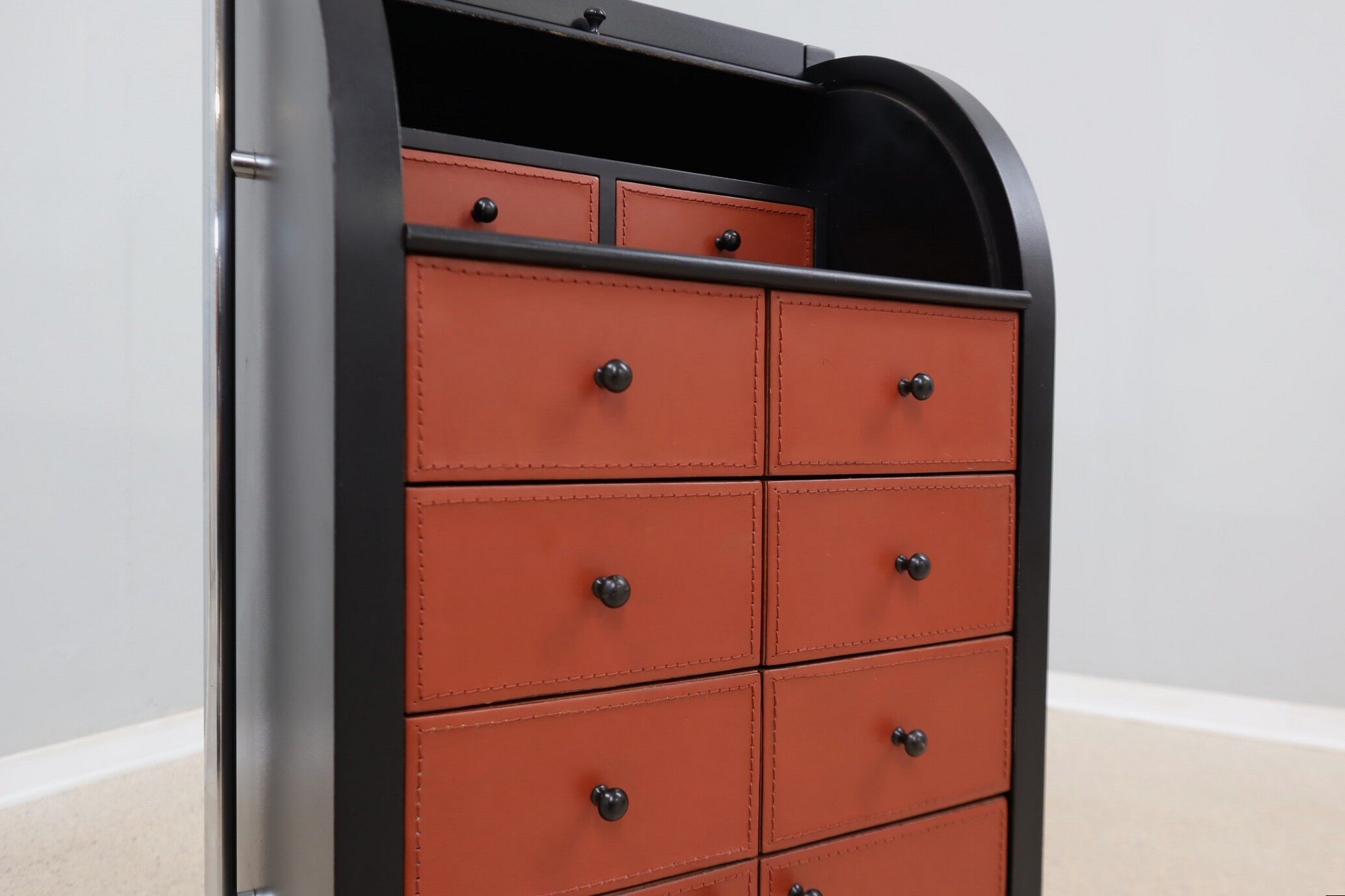 Vintage roller shutter cabinet Giorgetti 1980s