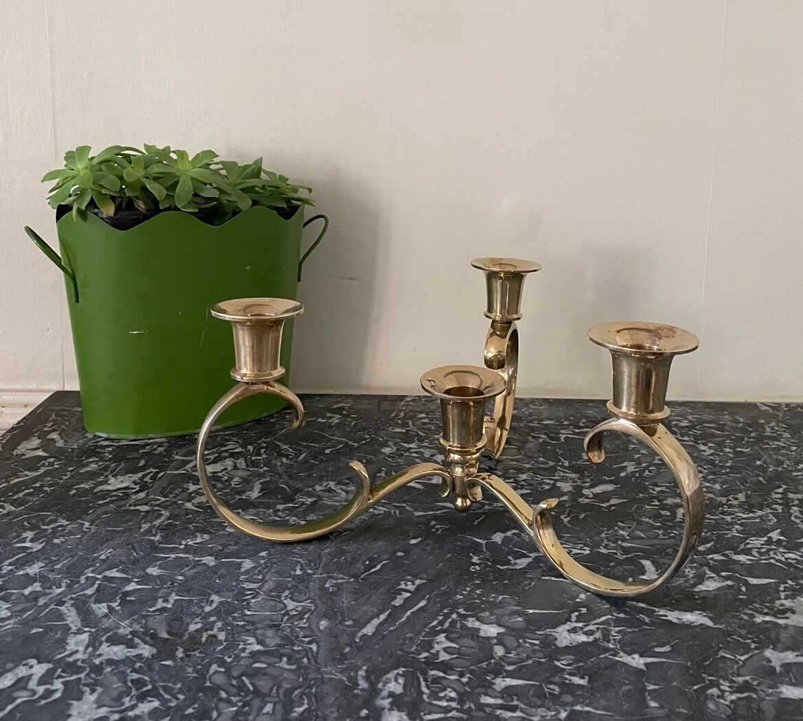 Gilded brass chandelier