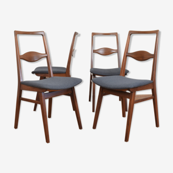 Mid-Century Teak Dining Chairs by Karl Nothhelfer, 1950s, Set of 4