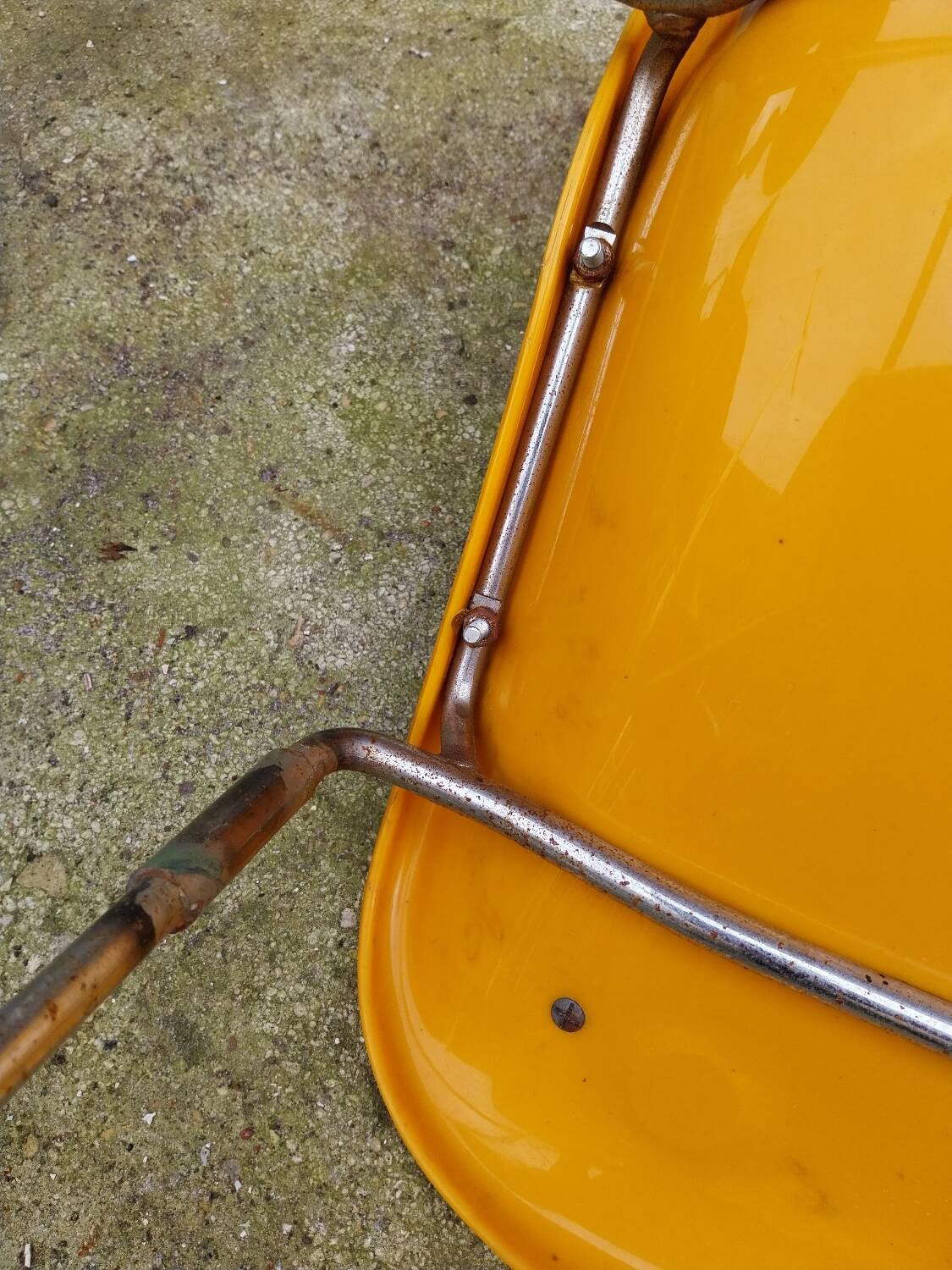 Paire de chaises traineaux Orange