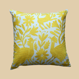 Hand-embroidered cushion