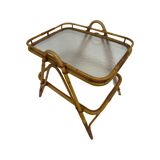 Table d’appoint en rotin vintage en bambou rotin