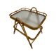 Vintage rattan table side table bamboo rattan 60's