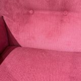 Three-seater corduroy sofa in pink, Piazzesi