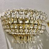 Set 4 crystal wall light gilded structure