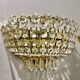 Set 4 crystal wall light gilded structure