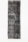 3x9 Shabby Chic Black Gray Turkish Runner Rug, 90x277Cm