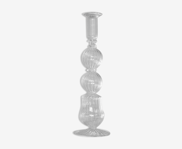 Bougeoir artisanal verre recyclé, marly
