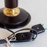 Leather lamp base, Le Tanneur (attr.), France, 1950s/1960s