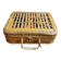 Wicker and wood suitcase