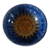 Grand bol bleu en céramique marocaine peint à la main