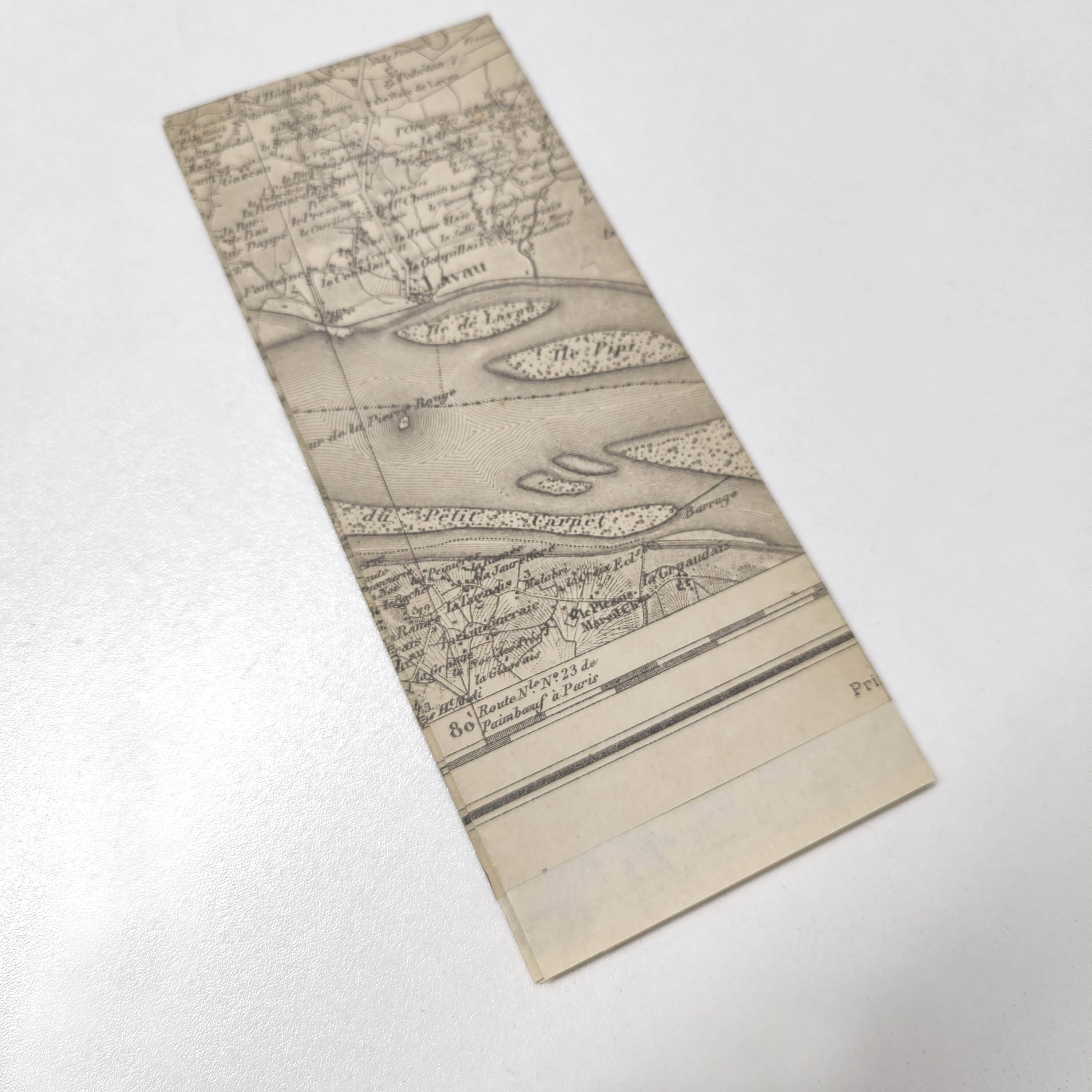 Old map Loire St Nazaire estuary late nineteenth