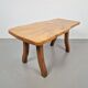 Vintage Brutalist Oak Tree Trunk Side Table, Spain, 1960s