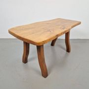 Vintage Brutalist Oak Tree Trunk Side Table, Spain, 1960s