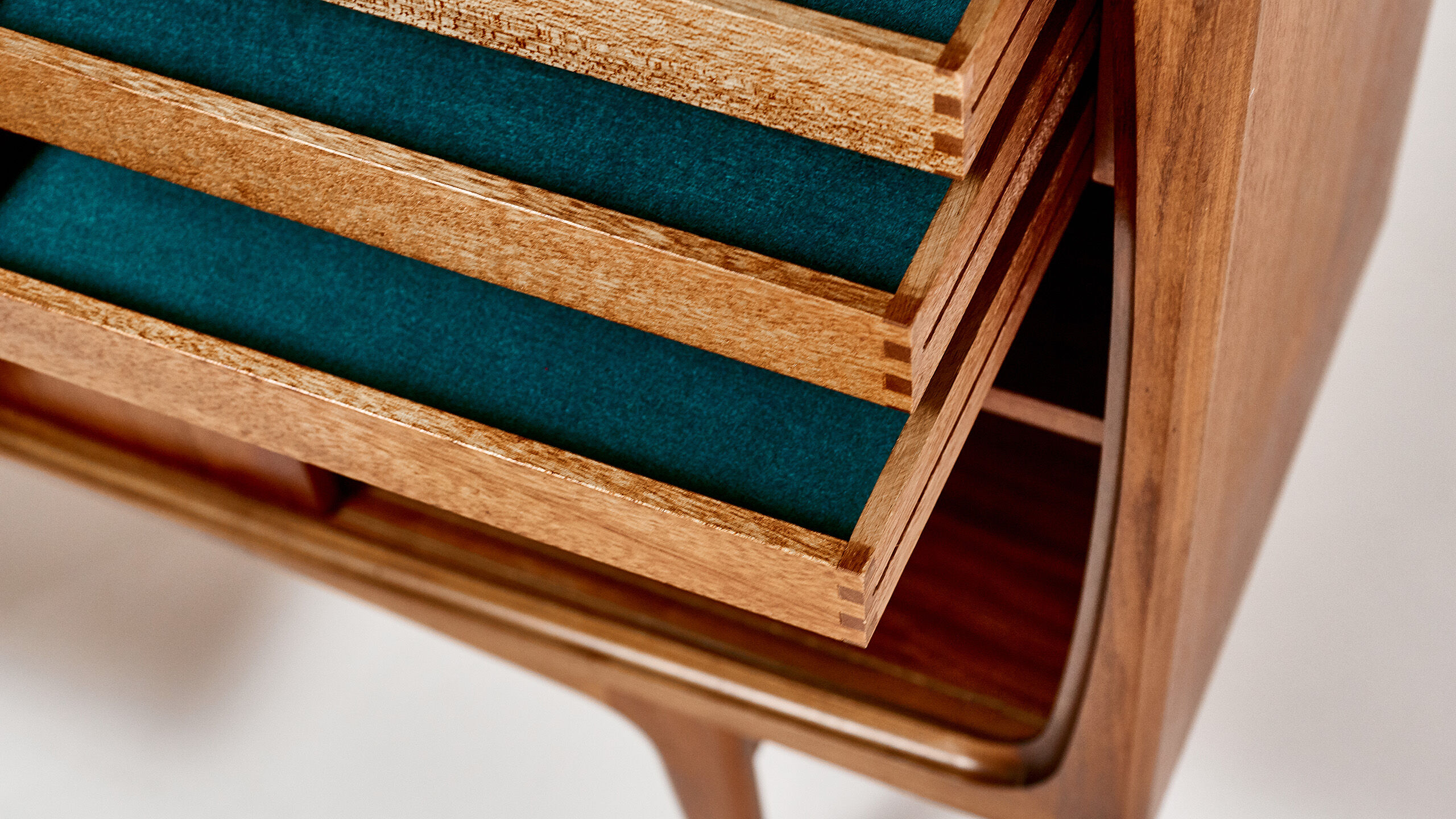 Mi-high teak sideboard, Jens Ærthøj Jensen & Tage Molholm, Denmark, 1960