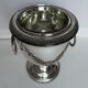 Silver metal ice bucket