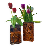 Vase Duo from the East and West German pottery history – East German pottery meets West German pottery