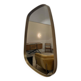 Rear view mirror and free form brass outline 75x65cm