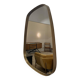 Rear view mirror and free form brass outline 75x65cm