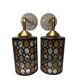 Paire d’appliques murales en verre vitrail