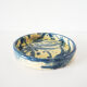 Trinket bowl vintage blue and yellow ceramic