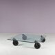 Coffee table "Table with Wheels" from the 1980s by Gae Aulenti for Fontana Arte, Italy.