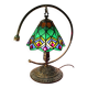 bronze and brass lamp tiffany style glass lampshade 38x32 inter on socket