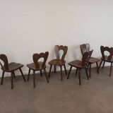Set of 6 brutalist bistro chairs