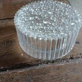 Ceiling light, pressed glass wall light, 1970