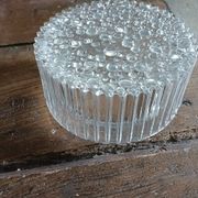 Plafonnier, applique en verre pressé, 1970