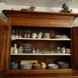 Buffet 2 bodies of the eighteenth in walnut