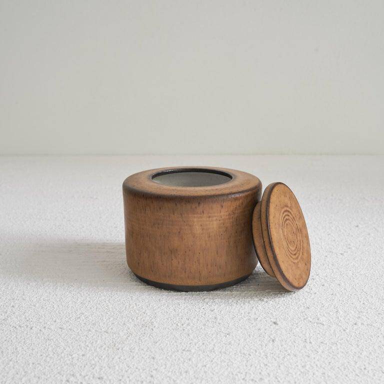 Meindert Zaalberg Studio Pottery 'Stop' boîte avec couvercle 1962
