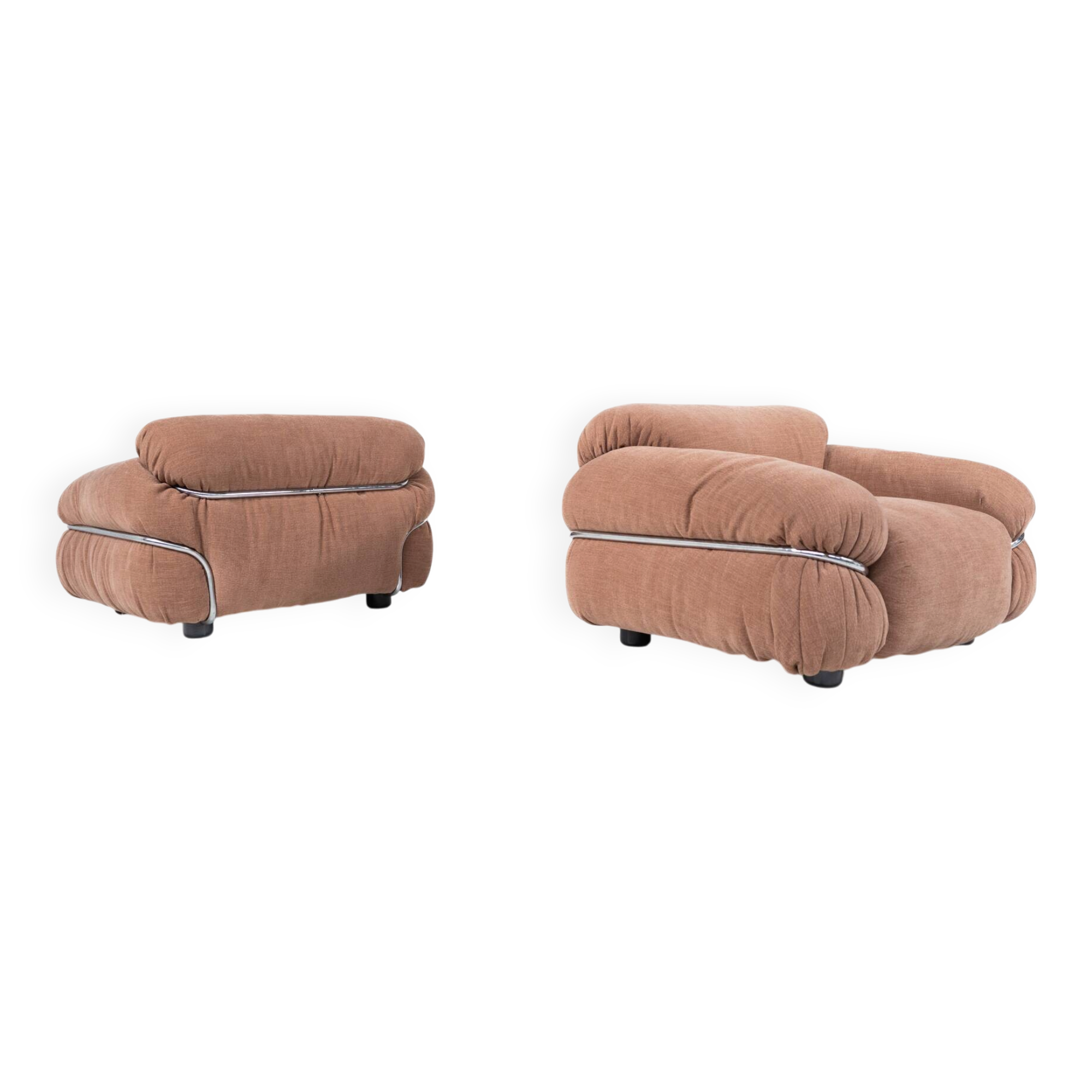 Paire de fauteuils Sesann de milieu de siècle par Gianfranco Frattini pour Cassina,