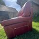 Red leather sofa