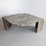 Italian Marble Eye Shaped Coffee Table 1970s