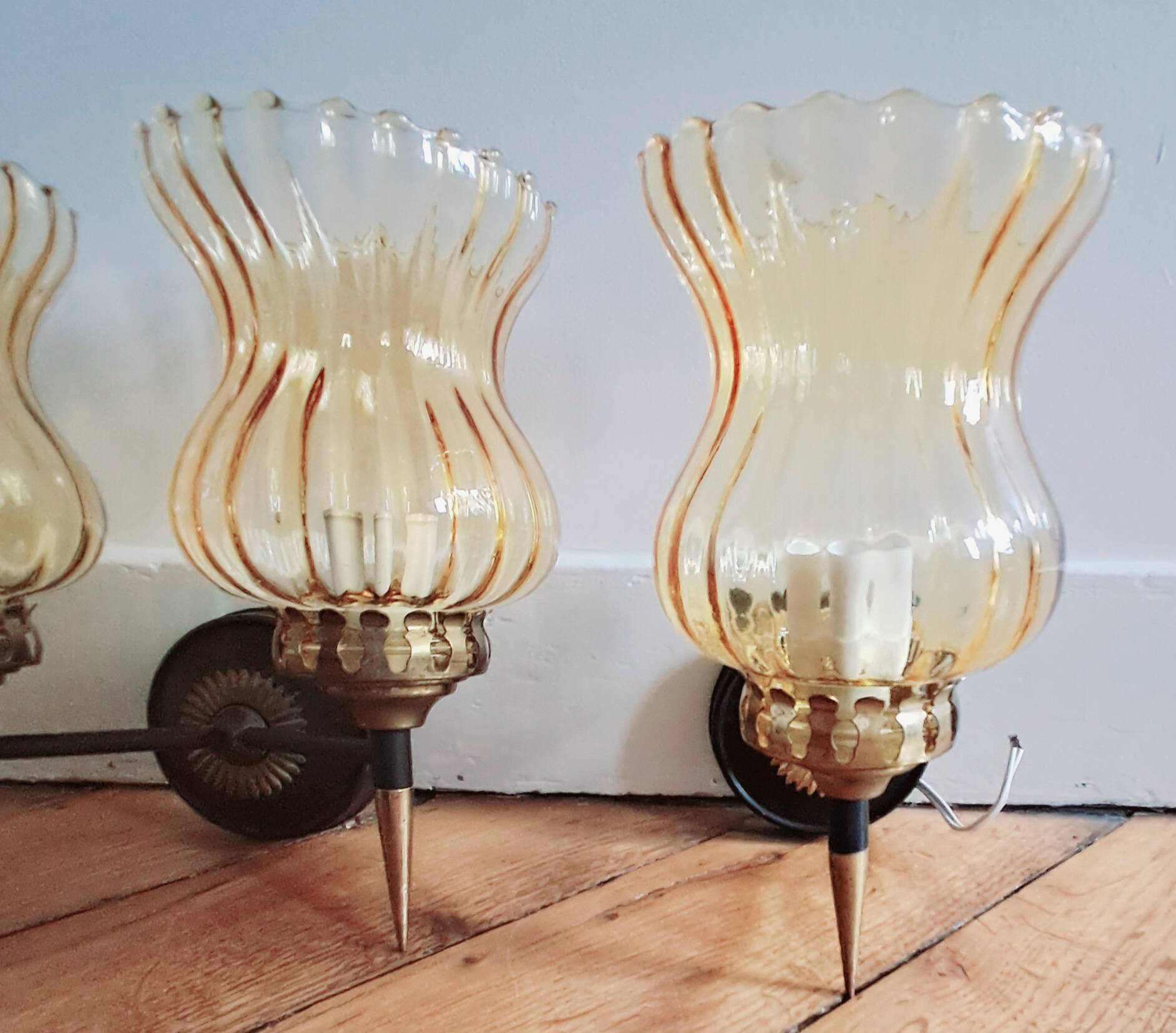 Four wall lights. 1950s