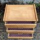 Vintage chest of drawers with compass feet, raw oak, 1960