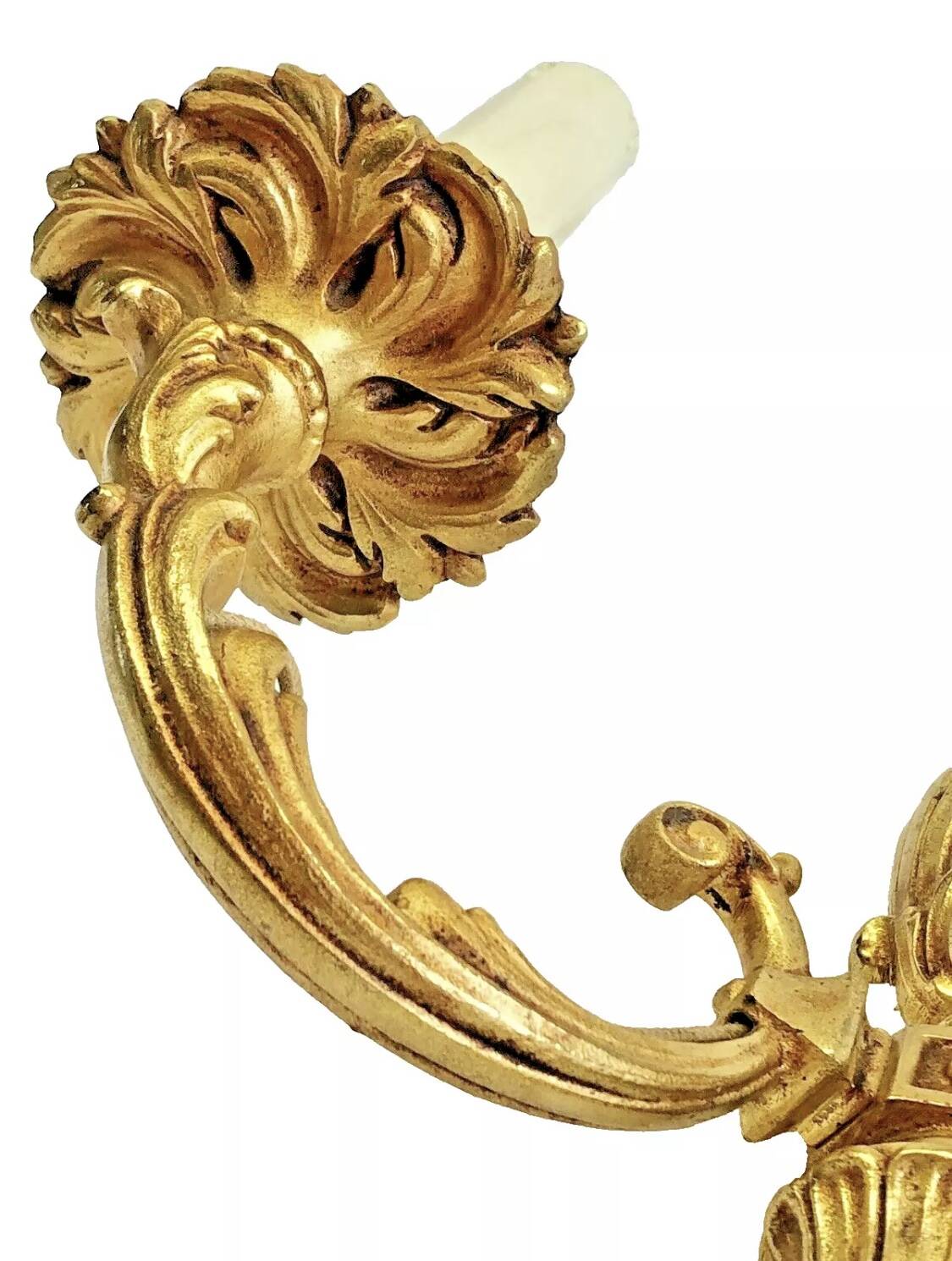 2 old Louis XVI style bronze wall lights