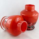 Vases verre design rouge verrerie