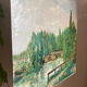 Oil painting on panel The bridge of Créteil signed H.Jaquemart nineteenth century