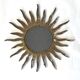 Sun-shaped mirror, wooden frame, circa 1980.