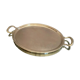 Tray with oval handles in the silver metal Louis-Philippe style