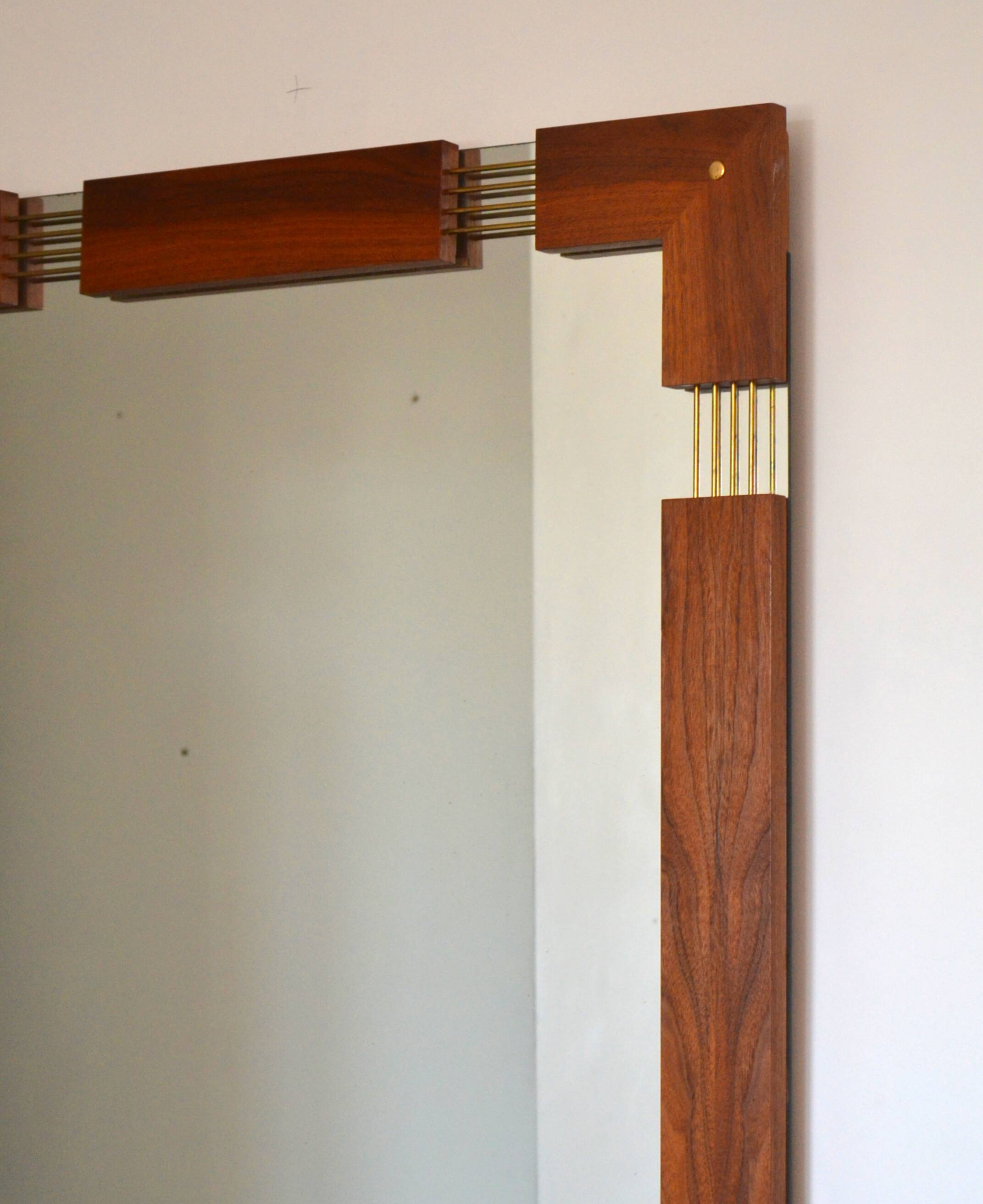 Mid 20th century wall mirror by Glass & Tra, Sweden 1960s - 120x80cm