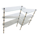 Glass and brass shop window display shelf 1950
