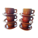 Brown bistro cups